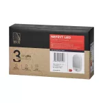 NEFRYT LED 10W, oprawa ogrodowa z czujnikiem ruchu 140st, 850lm, IP54, 4000K, biała