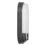NEFRYT LED 15W, oprawa ogrodowa z czujnikiem ruchu, 1100lm, IP54, 4000K, szara