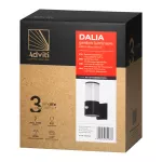 DALIA oprawa ogrodowa z czujnikiem PIR, E27, max. 15W, IP54, czarna