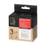 DRACO LED NEW 1,5W, oprawa schodowa podtynkowa, 12VDC, 30lm, 3000K, biała, czujnik ruchu i zmierzchu