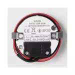 DRACO LED NEW 1,5W, oprawa schodowa podtynkowa, 12VDC, 30lm, 3000K, biała, czujnik ruchu i zmierzchu