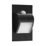 DRACO LED NEW 1,5W, oprawa schodowa podtynkowa, 12VDC, 30lm, 4000K, czarny, czujnik ruchu i zmierzchu