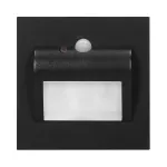 DRACO LED NEW 1,5W, oprawa schodowa podtynkowa, 12VDC, 30lm, 6000K, czarny, czujnik ruchu i zmierzchu