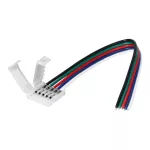 Złączka LED RGBW 12mm jednostronna z przewodem
