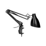 DIAN, lampa biurkowa przykręcana, 10W, E27, stalowa, czarna