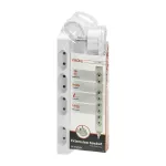 Przedłużacz 4 gniazda 2P/II, płaska wtyczka, przewód 2x1mm², 2500W, 1,4m, biały