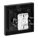 Łącznik p/t świecznikowy z podświeleniem Malta, 10A, 250V, WP-2M/S, czarny mat