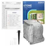 Gniazdo ogrodowe KAMIEŃ, 4x2P+Z, kabel gumowy H07RN-F 3x1,5mm2, 3m, 2 tryby pracy: automatyczny (max.1100W)/ręczny (max.3680W)