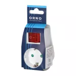 Adapter 1x2P+Z (Schuko) z włącznikiem, biały