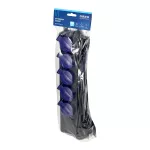 Przedłużacz warsztatowy bryzgoszczelny IP44, 5 gniazd 2P+Z IP44, schuko, przewód gumowy, H05RR-F 3x1,5mm², długość 3m