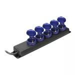 Przedłużacz warsztatowy bryzgoszczelny IP44, 5 gniazd 2P+Z IP44, schuko przewód gumowy, H05RR-F 3x1,5mm2, długość 5m