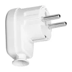 Wtyczka kątowa Uni-Schuko 16A, 230V, biała