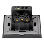 Gniazdo pojedyncze 2P+Z, Schuko, USB-A + USB-C, wyjście 5VDC max. 3A, czarny