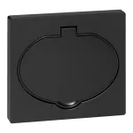 Hermetyczne gniazdo elektryczne, IP44, 1x2P+Z(Schuko), czarne
