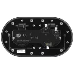 Hermetyczne gniazdo elektryczne podwójne, owalne, IP55, kąt otwarcia 110st. szczotkowane aluminium