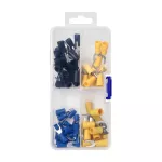 Zestaw końcówek kablowych, widełkowe 95szt, w zestawie: 30x2,5mm2,M4; 30x2,5mm2,M6; 20x6mm2,M4; 15x6mm2, M6