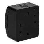 Gniazdo pojedyncze 2P+Z Schuko AQUATIC IP44 czarny