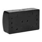 Gniazdo podwójne 2x2P+Z Schuko AQUATIC IP44 czarny