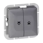 Łącznik roletowy p/t Pearl, 10A, 250V, WP-10P, antracyt
