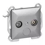 Gniazdo abonenckie "RTV" Pearl, 1,5dbt, GAP-P/K, antracyt