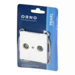 Gniazdo abonenckie "RTV" Pearl, 1,5dbt, GAP-P/K, biały