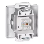 Gniazdo 1xRJ45 Cat6 Pearl, RJ45-6CAT/P1, antracyt