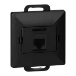 Gniazdo 1xRJ45 Cat6 Pearl, RJ45-6CAT/P1, czarny