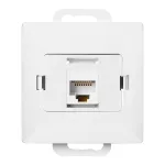 Gniazdo 1xRJ45 Cat6 Pearl, RJ45-6CAT/P1, biały