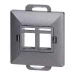Płytka czołowa + 2xRJ45 Pearl, PC+ARJ45/P2, antracyt