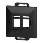 Płytka czołowa + 2xRJ45 Pearl, PC+ARJ45/P2, czarny