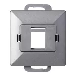 Płytka czołowa + 1xRJ45 Pearl, PC+ARJ45/P1, antracyt