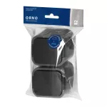 Gniazdo podwójne n/t 2P+Z, Schuko, bryzgoszczelne z klapką B2, IP54, NT-7B2, szary/czarny