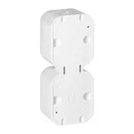 Gniazdo podwójne n/t 2x2P+Z, bryzgoszczelne z klapką, pionowe B2, IP54, NT-6B2/P, biały