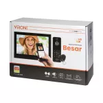 BESAR zestaw wideodomofonowy jednorodzinny, 4-żyłowy, 10", Wi-Fi, ekran dotykowy, Full HD, RFID, szyfrator
