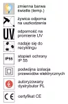 Oprawa ogrodowa ESTER 500 CLEAR Fumagalli GX53 LED CCT 10W 3000K/4000K/6500K SET 500 mm IP55 230V czarny / tworzywo sztuczne