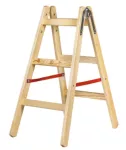 AWTOOLS DRABINA DREWNIANA  2x 3 STOPNI 150KG