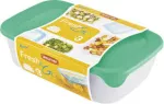 CURVER POJEMNIK NA ŻYWNOŚĆ FRESH&GO 0,45L KWADRATOWY ZIELONY