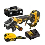 DEWALT SZLIFIERKA KĄTOWA  125mm 18V DCG406P2LRT 2x5,0Ah BL WŁ. ŁOPATKOWY 2x5,0Ah LANYARD READY TSTAK
