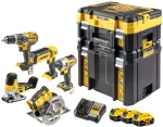 DEWALT ZESTAW COMBO 18V DCK500P3T (DCD796, DCF887, DCS570, DCS335, DCL050) 3x5,0Ah 2x TSTAK