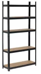 VOREL REGAŁ MAGAZYNOWY 180X90X30CM CZARNY MALOWANY HDF