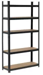 VOREL REGAŁ MAGAZYNOWY 180X90X40CM CZARNY MALOWANY HDF