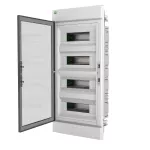 ELEGANT rozdzielnica 4x12 PE+N podtynkowa  IP 40 - kolor dymny
