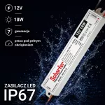 Zasilacz led hermetyczny 12V   18W        Scharfer 7Y