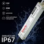 Zasilacz led hermetyczny 12V   20W        Scharfer 7Y