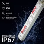 Zasilacz led hermetyczny 24V   45W        Scharfer 7Y