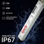 Zasilacz led hermetyczny 12V   45W        Scharfer 7Y