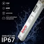 Zasilacz led hermetyczny 12V   60W        Scharfer 7Y