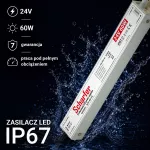 Zasilacz led hermetyczny 24V   60W        Scharfer 7Y