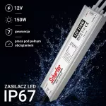 Zasilacz led hermetyczny 12V 150W         Scharfer 7Y