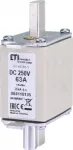 NH00/K 63A/250V DC Wkładka topikowa NH - aplikacje DC / Z wybijakiem